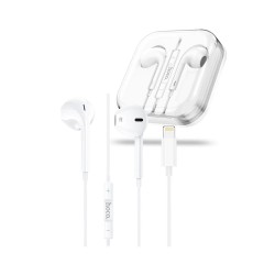 EARPHONES HOCO M80 ORIGINAL SERIES FOR LIGHTNING WITH MIC AND ONE BUTTON OPERATION CONTROL 1.2M WHITE EARPHONES HOCO M80 ORIGINAL SERIES FOR LIGHTNING WITH MIC AND ONE BUTTON OPERATION CONTROL 1.2M WHITE